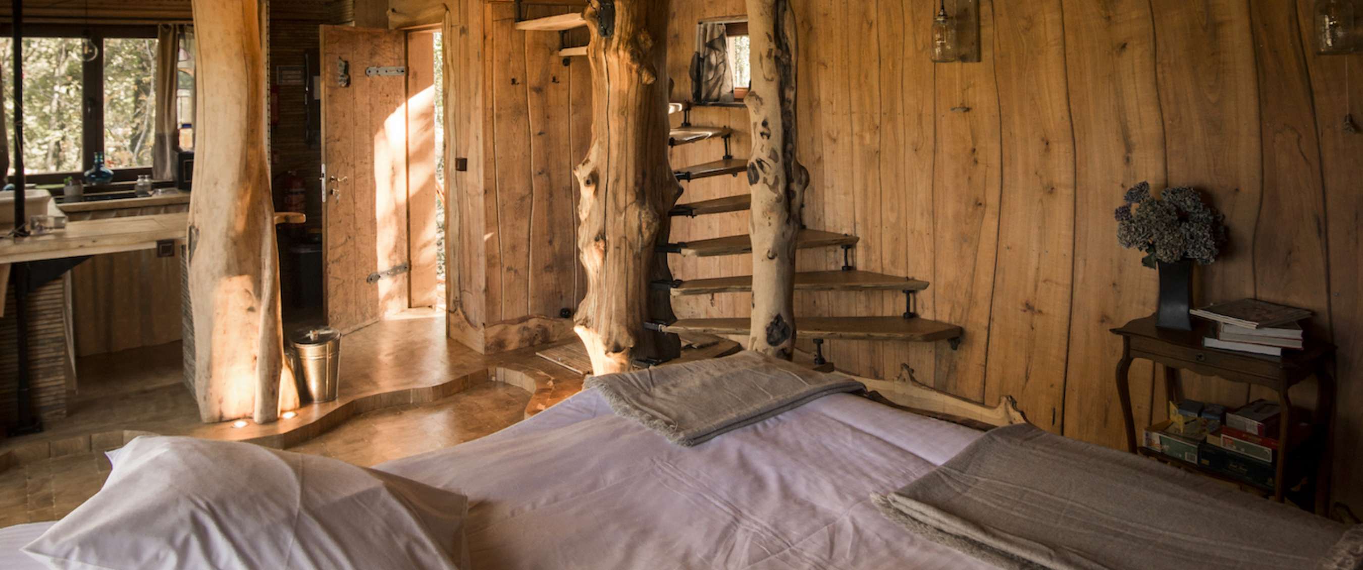 Boomhut Mon lit dans l’arbre